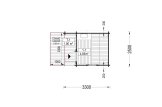 Sauna ogrodowa zewnętrzna VIGOR (44 mm), 3.3x2.5 m, 4.85 m² specification 1