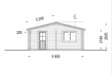 Domek letniskowy całoroczny NINA (44+44 mm, z izolacją PLUS), 6x6 m, 36 m² specification 2