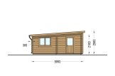 Garaż drewniany dwustanowiskowy MODERN (44 mm), 6x6 m, 36 m² specification 3