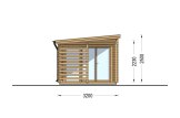 Domek ogrodowy drewniany EVA z pomieszczeniem gospodarczym (34 mm), 6x3 m, 11 m² specification 3