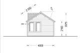 Domek ogrodowy drewniany CLOCKHOUSE (34+34 mm, z izolacją), 5,5 x 4 m, 22 m² specification 3