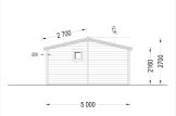Sauna ogrodowa zewnętrzna ELDA (44 mm), 5x5 m, 25 m² (3 pomieszczenia) specification 4