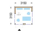 Domek ogrodowy drewniany PREMIUM L (34 mm + elewacja, z izolacją), 3x3 m, 9 m² specification 1