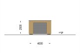 Garaż drewniany SILVIA F (34 mm + elewacja), 4x6 m, 24 m² specification 2