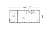 Dom drewniany letniskowy PREMIUM S (34 mm + elewacja, z izolacją), 10,5 x 4,5 m, 47 m² specification 1