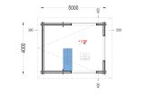 Domek letniskowy całoroczny AVIGNON F (44+44 mm, z izolacją PLUS), 20 m² - z antresolą 16 m² specification 2