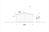 Dom drewniany letniskowy HYMER (44 mm), 42 m² - z tarasem 10 m² specification 2