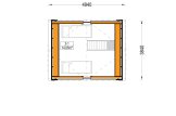 Domek letniskowy drewniany SARA (34 mm + elewacja, z izolacją) z antresolą, 20 m² specification 2