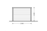 Domek ogrodowy drewniany AIDA PLUS (28 mm), 5x3 m, 9 m² - z tarasem 6,5 m² specification 3