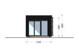 Domek ogrodowy drewniany INES PLUS z tarasem (34 mm + elewacja, z izolacją), 6x3 m, 18 m² specification 5