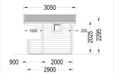 Sauna ogrodowa zewnętrzna ELDA (44 mm), 2,5x2,9 m, 7 m² specification 3
