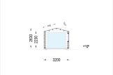 Garaż drewniany SILVIA (34 mm + elewacja), 3,2x5,2 m, 16,6 m² specification 6