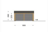 Garaż drewniany dwustanowiskowy SILVIA DUO ALT (34 mm + elewacja), 6x6 m, 36 m² specification 2