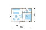 Domek letniskowy drewniany PREMIUM (34 mm + elewacja, z izolacją), 6,5 x 4,5 m, 30 m² specification 1