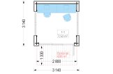 Domek ogrodowy drewniany EMMY (34 mm + elewacja), 3x3 m, 9 m² specification 1