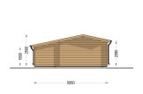 Domek ogrodowy drewniany ISLA (34 mm), 6x5 m, 18 m² - z tarasem 7 m² specification 4