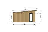 Domek ogrodowy drewniany EVELIN (34 mm + elewacja), 5x5 m, 25 m² specification 3