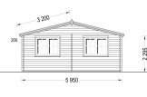Garaż drewniany MULTI (44 mm) 4x6 m, z wiatą 5,5x6 m specification 5