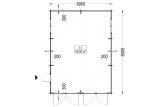Garaż drewniany dwustanowiskowy CLASSIC DUO (44 mm), 6x8 m, 48 m² specification 1