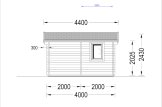 Sauna ogrodowa zewnętrzna ELDA (44 mm), 4x4 m, 16 m² (4 pomieszczenia) specification 3