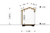 Domek ogrodowy drewniany TONIA (34 mm + elewacja, z izolacją), 2x2 m, 4 m² specification 6