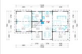 Dom drewniany całoroczny HOLLAND (44+44 mm), 113 m² - z tarasem 13 m² specification 1