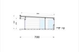 Dom drewniany letniskowy KAYA 3 (44 mm + elewacja), 70 m² specification 6