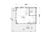 Domek letniskowy drewniany SOPHIA (34 mm + elewacja) z antresolą, 20 m² specification 1