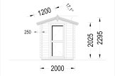 Sauna ogrodowa zewnętrzna ELDA (44 mm), 2x2 m, 4 m² specification 2