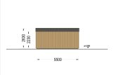 Garaż drewniany SILVIA (34 mm + elewacja), 3,4x5,4 m, 20 m² specification 5