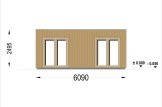 Sauna ogrodowa zewnętrzna DELLA (34 mm + elewacja), 6,1 x 2,6 m, 12.5 m² specification 5