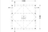Wiata garażowa drewniana na 2 samochody CLASSIC DUO, 6x6 m specification 1