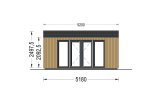 Domek ogrodowy drewniany EMMY (34 mm + elewacja), 5x5 m, 25 m² specification 2