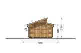 Garaż drewniany TWIN (44 mm), 4x6 m, 24 m² specification 2