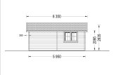 Garaż drewniany CLASSIC (44 mm), 5x6 m, 30 m² specification 5