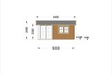 Domek ogrodowy drewniany OSLO (34 mm), 5x4 m, 20 m² specification 2