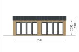 Domek letniskowy drewniany MARINA Modern (44 mm + elewacja), 8x6 m, 48 m² specification 2