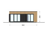 Domek ogrodowy drewniany PREMIUM (34 mm + elewacja), 6,5x4,5 m, 26 m² specification 2