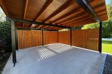 Wiata garażowa drewniana na 2 samochody LUNA DUO F ze ścianą boczną, 6x6 m customer 1