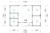Dom drewniany letniskowy UZES (66 mm), 70 m² specification 1