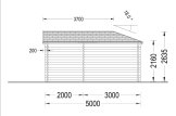Domek ogrodowy drewniany KIM (44 mm), 5x3 m, 15 m² specification 4