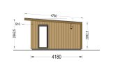 Domek ogrodowy drewniany EVELIN (34 mm + elewacja), 5x4 m, 20 m² specification 5