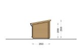 Sauna ogrodowa zewnętrzna VIGOR (44 mm), 4.5x2.5 m, 4.9 m² specification 3