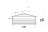 Garaż drewniany dwustanowiskowy CLASSIC DUO (44 mm), 6x8 m, 48 m² specification 4
