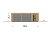 Garaż drewniany dwustanowiskowy SILVIA DUO F PLUS z pomieszczeniem gospodarczym (34 mm + elewacja), 8x6 m, 48 m² specification 2