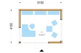 Domek ogrodowy drewniany PREMIUM (44 mm + elewacja, z izolacją PLUS), 5x4 m, 20 m² specification 1