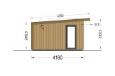 Domek ogrodowy drewniany EVELIN (34 mm + elewacja), 5x4 m, 20 m² specification 3
