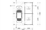 Wiata garażowa drewniana CLASSIC z pomieszczeniem gospodarczym, 5x6 m specification 1