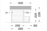 Sauna ogrodowa zewnętrzna ELDA (44 mm), 2,5x2,9 m, 7 m² specification 5