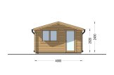 Domek ogrodowy drewniany DREUX (44 mm), 4x4 m, 16 m² specification 2